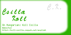 csilla koll business card